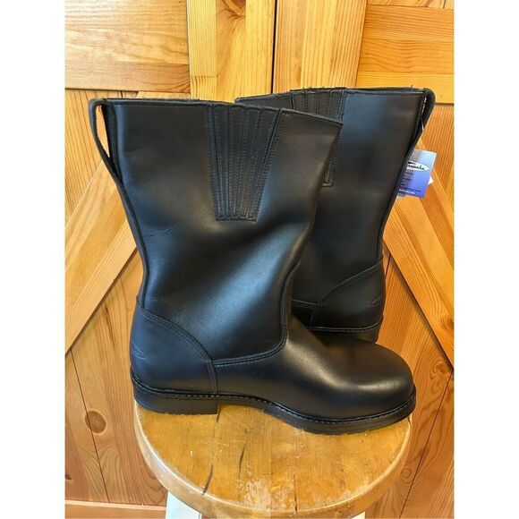 Cruiserworks Black Leather Classic Motorcycle Boots Men's Size 11.5M NWT - Picture 7 of 9